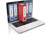 ring binders in computer - database concept