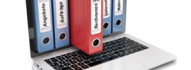 ring binders in computer - database concept